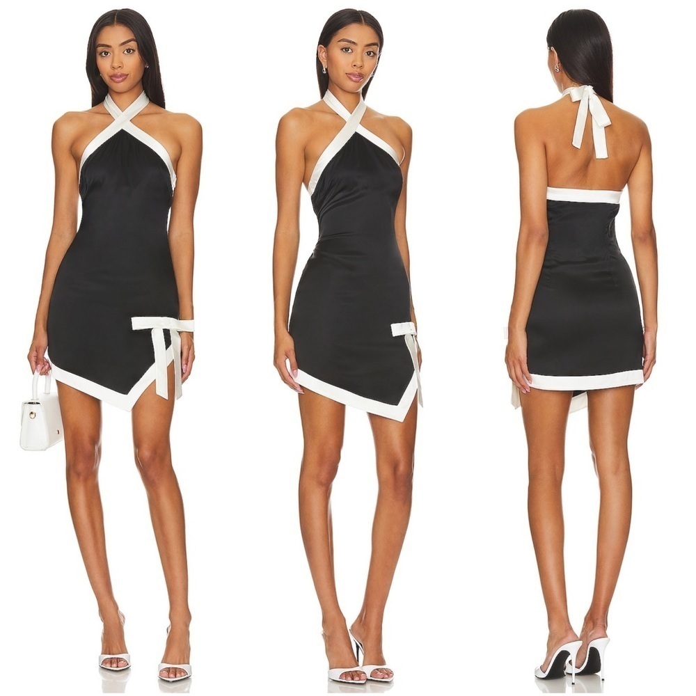 Lovers and Friends Shalia Mini Dress in Black & White (114)